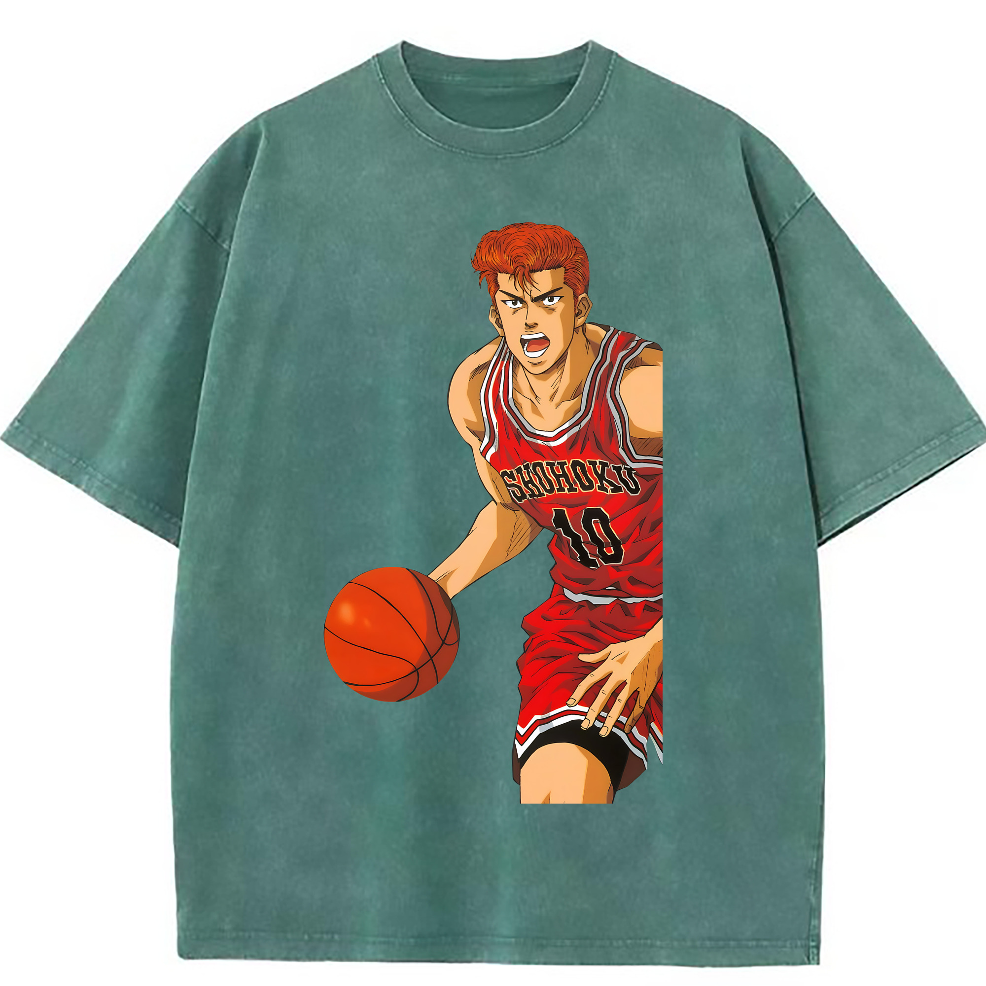 （画像用） SLAM DUNK／スラムダンク 綿100% ヴィンテージ風 半袖Tシャツ（フロントプリント）